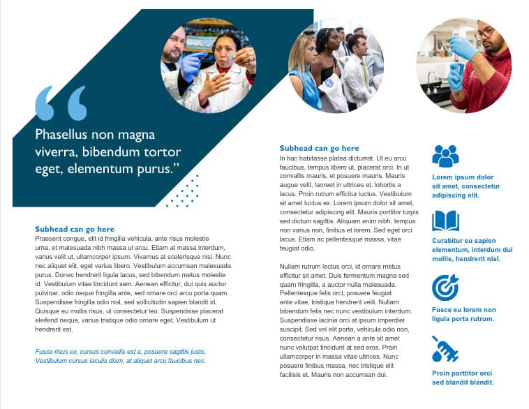 An example of a large brochure you can make in Canva