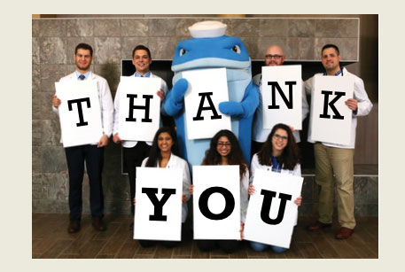 An example of a thank you note you can make in Canva