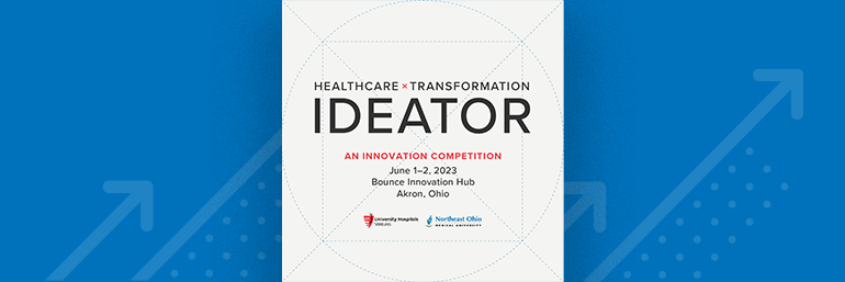 IDEATOR logo and event details on a blue field